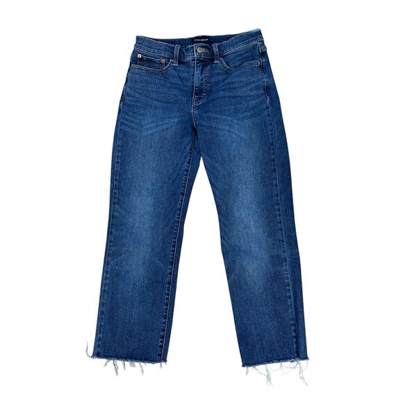 Lucky Brand Jeans Zoe High Rise Straight Leg Raw Hem Women's Size 8/29R - Picture 1 of 16